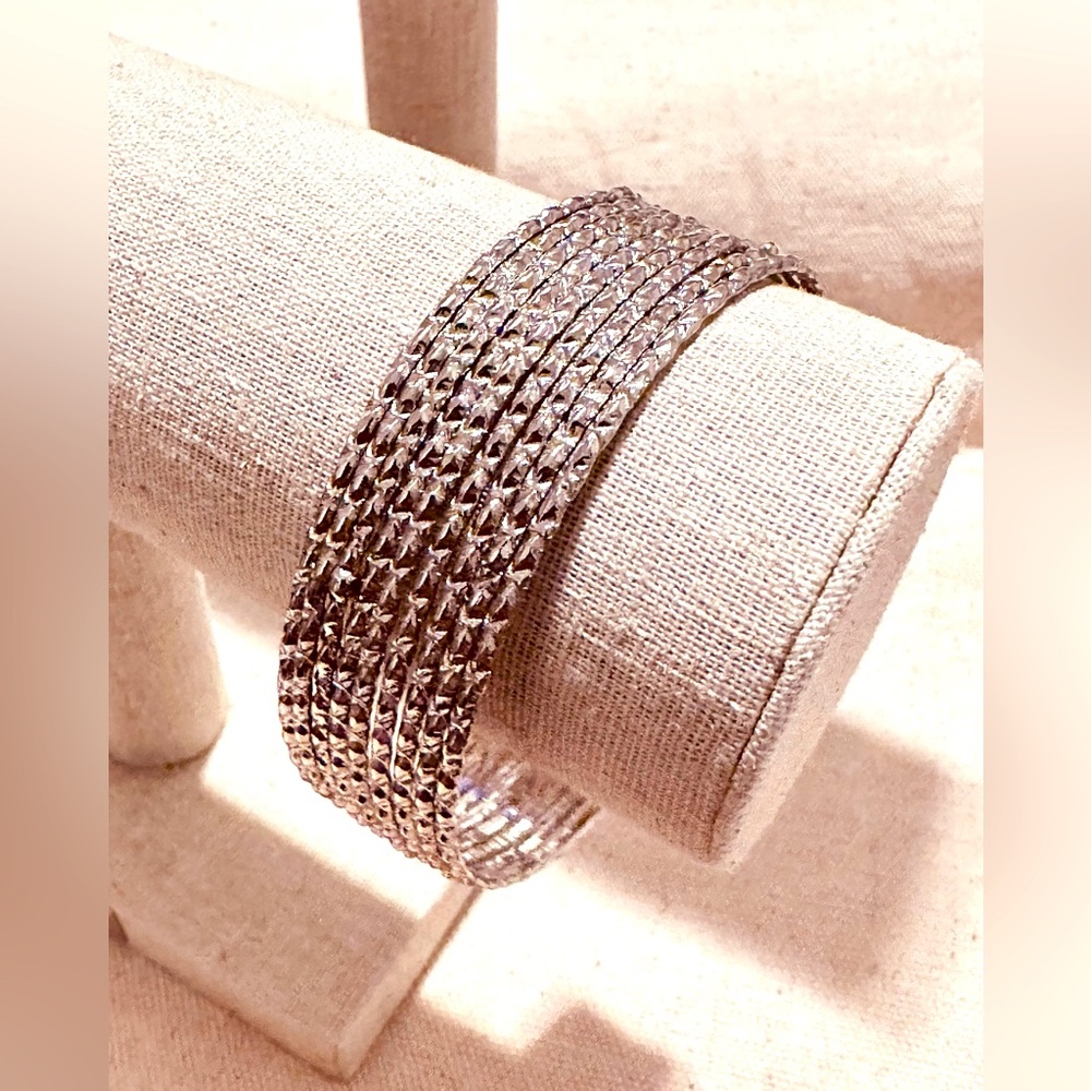 Vintage | Bangles | Vintage Indian Metal Bangles | Dotted Rectangle